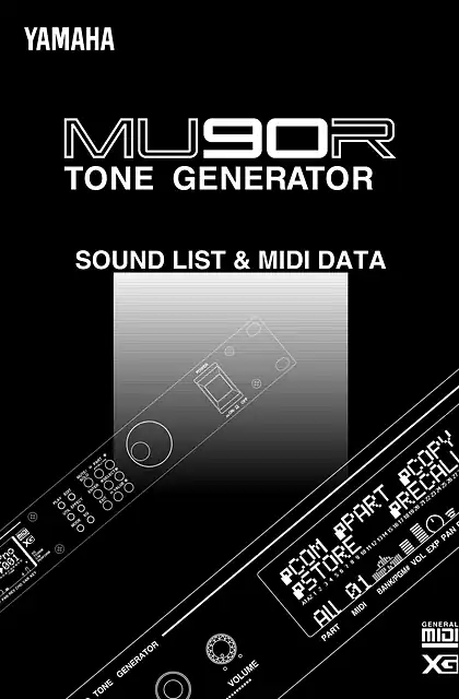 yamaha雅马哈MU90R Sound List & MIDI Data